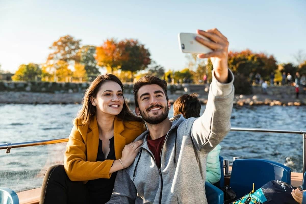 selfie à bord