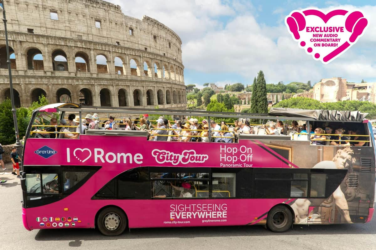I Love Rome : Visite en bus Hop-on Hop-off panoramique Nouveau son exclusif
