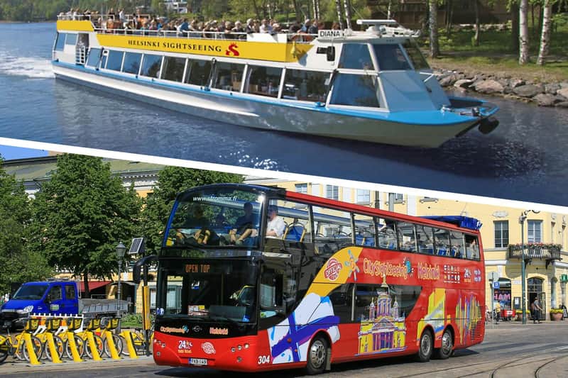 Helsinki Hop On-Hop Off bus et croisière sur les canaux