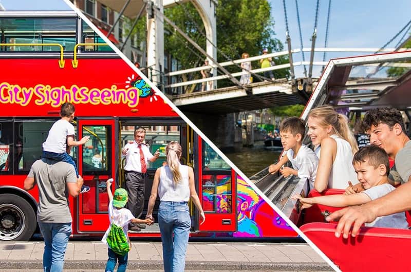 City Sightseeing Amsterdam : Bus-on Hop-off + visite en bateau